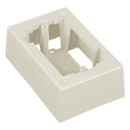 Caja de Pared Superficial, Uso Universal con Placas de Pared, Con Cinta Adhesiva, Color Blanco Mate