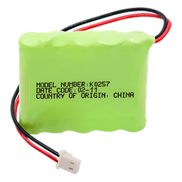 Batería de Respaldo NiMH / 6V / 700 mAh / Conector 2 Pines / Hasta 6 Horas de Autonomía