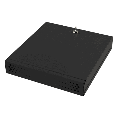 Gabinete Metálico para DVR/NVR. Tamaño Max. de DVR/NVR: 445 x 88 x 400mm (An.xAl.xProf.). Compatible con Fuente SLIM.