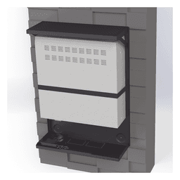 Gabinete Metálico para DVR/NVR / Acero Calibre 20 / 525x180x677 mm / Chapa con Llave / Compatible Ventilador 120 mm / Fijación Mesa o Escritorio
