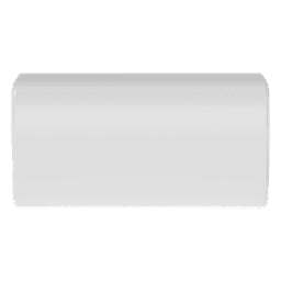 Unión Recta para Canaleta / Diseño Bisagra Monopieza / Adhesivo Integrado / ABS Blanco Mate / UL94V-0 / FT4 / 0 a 50°C