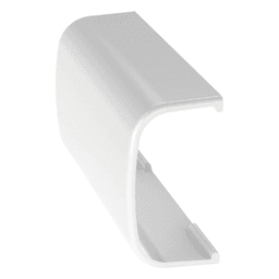 Unión Recta para Canaleta / Diseño Bisagra Monopieza / Adhesivo Integrado / ABS Blanco Mate / UL94V-0 / FT4 / 0 a 50°C