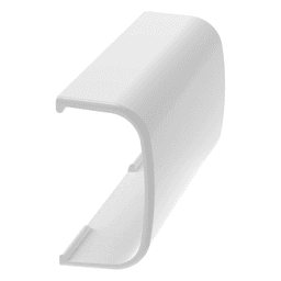 Unión Recta para Canaleta / Diseño Bisagra Monopieza / Adhesivo Integrado / ABS Blanco Mate / UL94V-0 / FT4 / 0 a 50°C