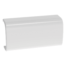 Unión Recta para Canaleta / Diseño Bisagra Monopieza / Adhesivo Integrado / ABS Blanco Mate / UL94V-0 / FT4 / 0 a 50°C