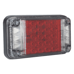 Luz de Advertencia LED / 66 LEDs / 7x4 Pulgadas / 12 VCC / 10 Patrones de Destello / Montaje Permanente