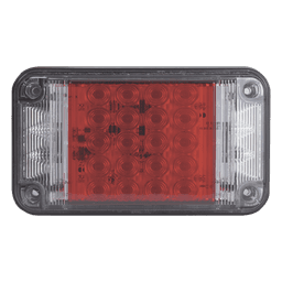 Luz de Advertencia LED / 66 LEDs / 7x4 Pulgadas / 12 VCC / 10 Patrones de Destello / Montaje Permanente