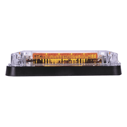 Luz de Advertencia LED / 7x4 pulgadas / 66 LED de Alta Intensidad / 12 VCC / 10 Patrones de Destello / Montaje Permanente