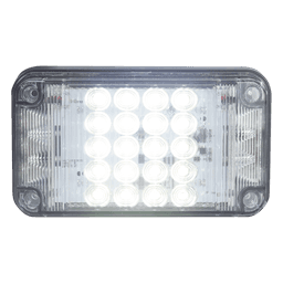 Luz de Advertencia LED / 7x4" / 66 LED / 12 VCC / 1 A / 10 Patrones de Destello / Luz de Trabajo Integrada