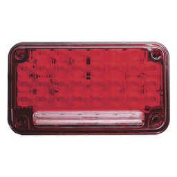 Luz de Advertencia LED / 7x4" / 66 LED / 10 Patrones de Destello / 12 VCC / Luz de Trabajo Integrada / Montaje Permanente