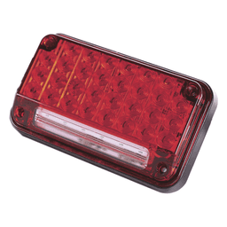 Luz de Advertencia LED / 7x4" / 66 LED / 10 Patrones de Destello / 12 VCC / Luz de Trabajo Integrada / Montaje Permanente
