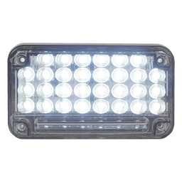 Luz de Advertencia LED / 66 LEDs / 7x4" / 12 VCC / 10 Patrones de Destello / Montaje Permanente / Color Claro
