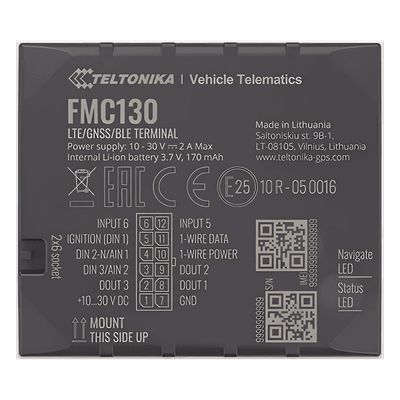 Profesional Rastreador Vehicular (GPS) 4G LTE CAT 1 y 2G / Identificación de Conductores / Bloqueo Remoto / Detección de Jammer / Sensores Bluetooth / Múltiples I/O