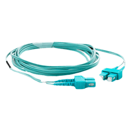 Jumper de Fibra Óptica Multimodo OM3 50/125 SC-SC OFNR (Riser), 2.0 mm, Dúplex, Aqua, 3 Metros (9.84 Pies)