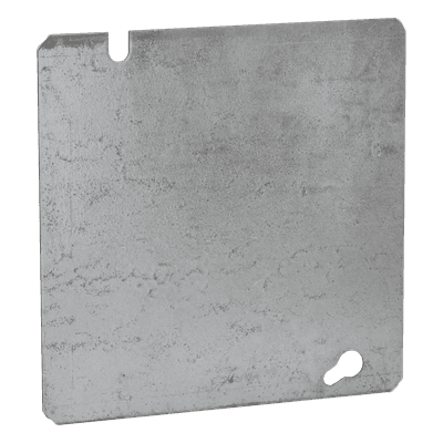 Tapa Ciega Cuadrada / Acero Galvanizado / 4.688 x 4.688 in (119.1 x 119.1 mm) / UL Listed / Troquelada