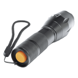 Linterna LED Táctica / 800 Lúmenes / IPX4 / Zoom Ajustable / Doble Alimentación / Aluminio