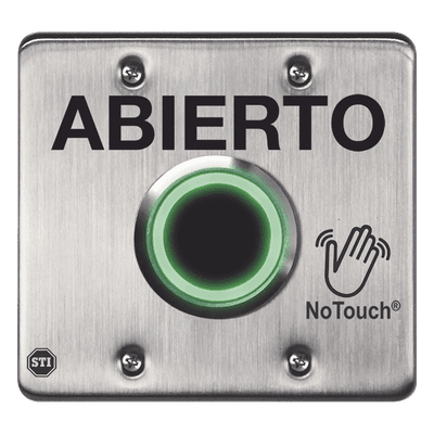 Interruptor IR NoTouch® de Acero Inoxidable, Salida Doble, ABIERTO
