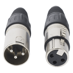 Kit Conector XLR Hembra + XLR Macho | Ideal para Conexiones de Micrófonos, Mezcladoras | Equipo de Audio Profesional