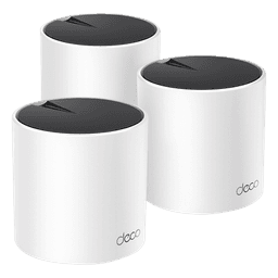 Kit 3 Routers Inalámbricos MESH Interior para Hogar / Doble Banda Wi-Fi 6 AX3000 Mbps / 3 Puerto Gigabit WAN/LAN / 2 Antenas Internas / Administración Mediante la App Deco (iOS, Android) / Protección HomeShield