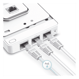 Punto de Acceso de Pared / Doble Banda AC1200 / MU-MIMO / 3 Puertos Gigabit / PoE 802.3af/at / Salida PoE 13 W