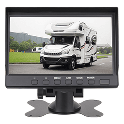 Sistema de Cámara de Reversa Alámbrico / Monitor LCD 7 Pulgadas Full HD / Cámara IR CMOS 18 LEDs / Ángulo de Visión 120° / IP69K / 12/24 VCC / Cable 20 m (65.6 ft)