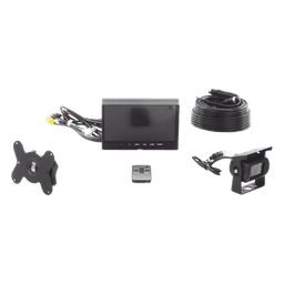 Sistema de Cámara de Reversa Alámbrico / Monitor LCD 7 Pulgadas Full HD / Cámara IR CMOS 18 LEDs / Ángulo de Visión 120° / IP69K / 12/24 VCC / Cable 20 m (65.6 ft)