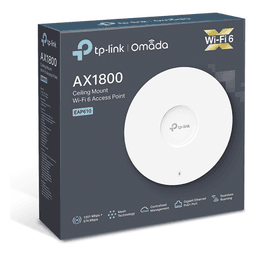 Punto de Acceso Wi-Fi 6 / AX1800 / MU-MIMO 2x2 / PoE+ / Montaje Techo/Pared / Alta Densidad de Usuarios