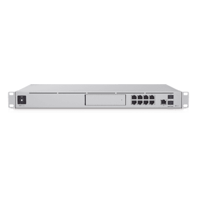 UniFi OS Console: Dream Machine Special Edition, 8 puertos LAN RJ45 con POE, 1 LAN SFP+, 1 WAN 2.5G RJ45  y 1 WAN SFP+, 128 GB de memoria interna. Todas las aplicaciones UniFi integradas