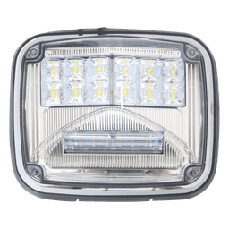 Luz de advertencia de 8 X 6", Color Claro, Con Luz de Trabajo Clara, Ideal para Ambulancias