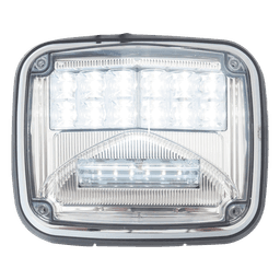 Luz de advertencia de 8 X 6", Color Claro, Con Luz de Trabajo Clara, Ideal para Ambulancias