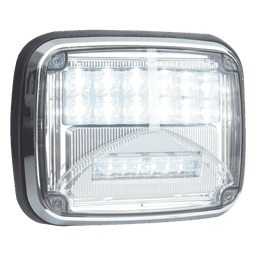 Luz de advertencia de 8 X 6", Color Claro, Con Luz de Trabajo Clara, Ideal para Ambulancias