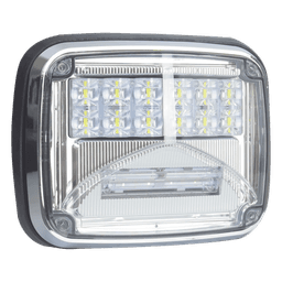 Luz de advertencia de 8 X 6", Color Claro, Con Luz de Trabajo Clara, Ideal para Ambulancias