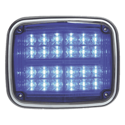 Luz de advertencia de 8 X 6", Color Azul, SAE,  IP67, Ideal para Ambulancias