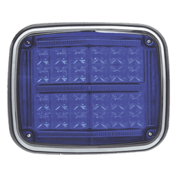 Luz de advertencia de 8 X 6", Color Azul, SAE,  IP67, Ideal para Ambulancias