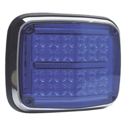 Luz de advertencia de 8 X 6", Color Azul, SAE,  IP67, Ideal para Ambulancias