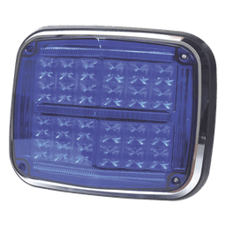 Luz de advertencia de 8 X 6", Color Azul, SAE,  IP67, Ideal para Ambulancias