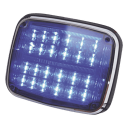Luz de advertencia de 8 X 6", Color Azul, SAE,  IP67, Ideal para Ambulancias