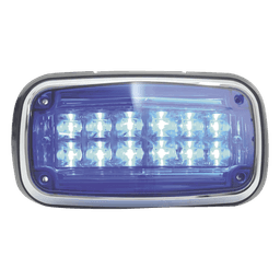 Luz de Advertencia LED / 12 LEDs / 11 Patrones de Destello / IP67 / 12-30 VCC / 170 x 134 x 64.5 mm