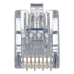 Plug RJ45 / Cat5e / 24-26 AWG / 50 µin Oro / 2500 Ciclos / PoE++ / -10 a 60°C / Paquete 100 pzas