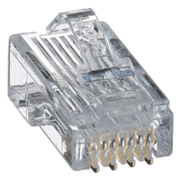 Plug RJ45 / Cat5e / 24-26 AWG / 50 µin Oro / 2500 Ciclos / PoE++ / -10 a 60°C / Paquete 100 pzas