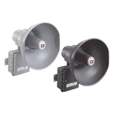 Altavoz amplificado para zonas peligrosas / 30W / 24 VCD / 114 dBA @ 10 pies (124 dBA @ 1 m) / UL cUL Clase I-III División 2 / IP66 IP69K / Aluminio fundido