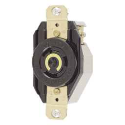Receptáculo de Media Vuelta Industrial para Empotrar de 20 A 125 V CA 2 Polos 3 Hilos (NEMA L5-20R)