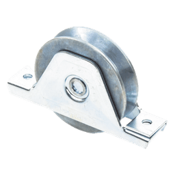 Rueda para Puerta Corrediza / 10 cm / Carga 380 kg / Canal Tipo V / Acero Galvanizado