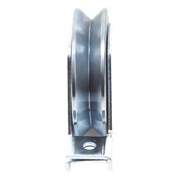 Rueda para Puerta Corrediza / 10 cm / Carga 380 kg / Canal Tipo V / Acero Galvanizado