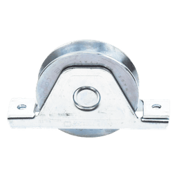 Rueda para Puerta Corrediza / 10 cm / Carga 380 kg / Canal Tipo V / Acero Galvanizado
