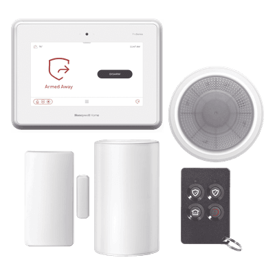 Kit de panel de alarma / touchscreen 7" all-in-one / Wi-Fi Z-Wave Plus / Alexa integrada / sensor de movimiento + contacto + sirena + control