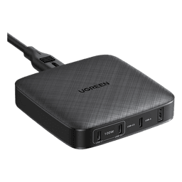 Cargador de escritorio de 100W / 4 Puertos de Carga Rápida / 4 USB-C / 2 USB-A / Tecnología GaN II +SIC / Power Delivery 3.0 / Quick Charge 4.0 / Chip Confiable y Carga Inteligente / Optimiza la Experiencia de Carga
