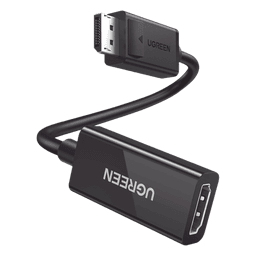Convertidor DisplayPort a HDMI 4K@60Hz | 3D | HDR | Blindaje Interno | Botón Liberador | Largo 25 cm (9.84 Pulgadas) | Carcasa de ABS | Plug & Play.