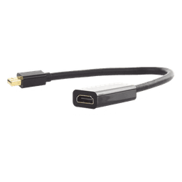 Convertidor Mini Display Port a HDMI / 4K@30Hz / Thunderbolt / Blindaje Interno Múltiple / Carcasa ABS / Longitud de 25 cm (9.84 pulgadas)