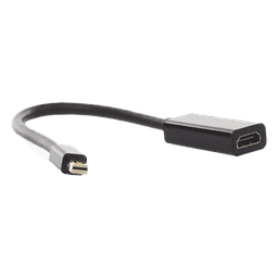 Convertidor Mini Display Port a HDMI / 4K@30Hz / Thunderbolt / Blindaje Interno Múltiple / Carcasa ABS / Longitud de 25 cm (9.84 pulgadas)