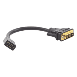 Adaptador DVI Macho a HDMI Hembra / Bidireccional / 1080P@60Hz / Cable 22 cm (8.66 in) / Triple Blindaje